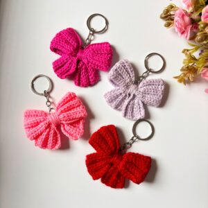 pretty bow keychain
