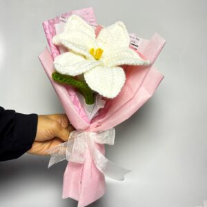 Lily Whisper Crochet Bouquet