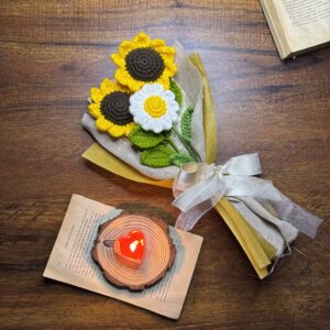 Sunshine Bloom Crochet Bouquet