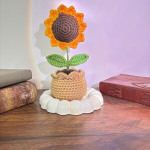 Sunflower Crochet Pot