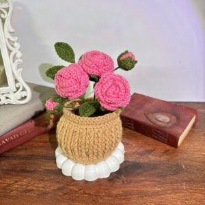 Pink big rose pot