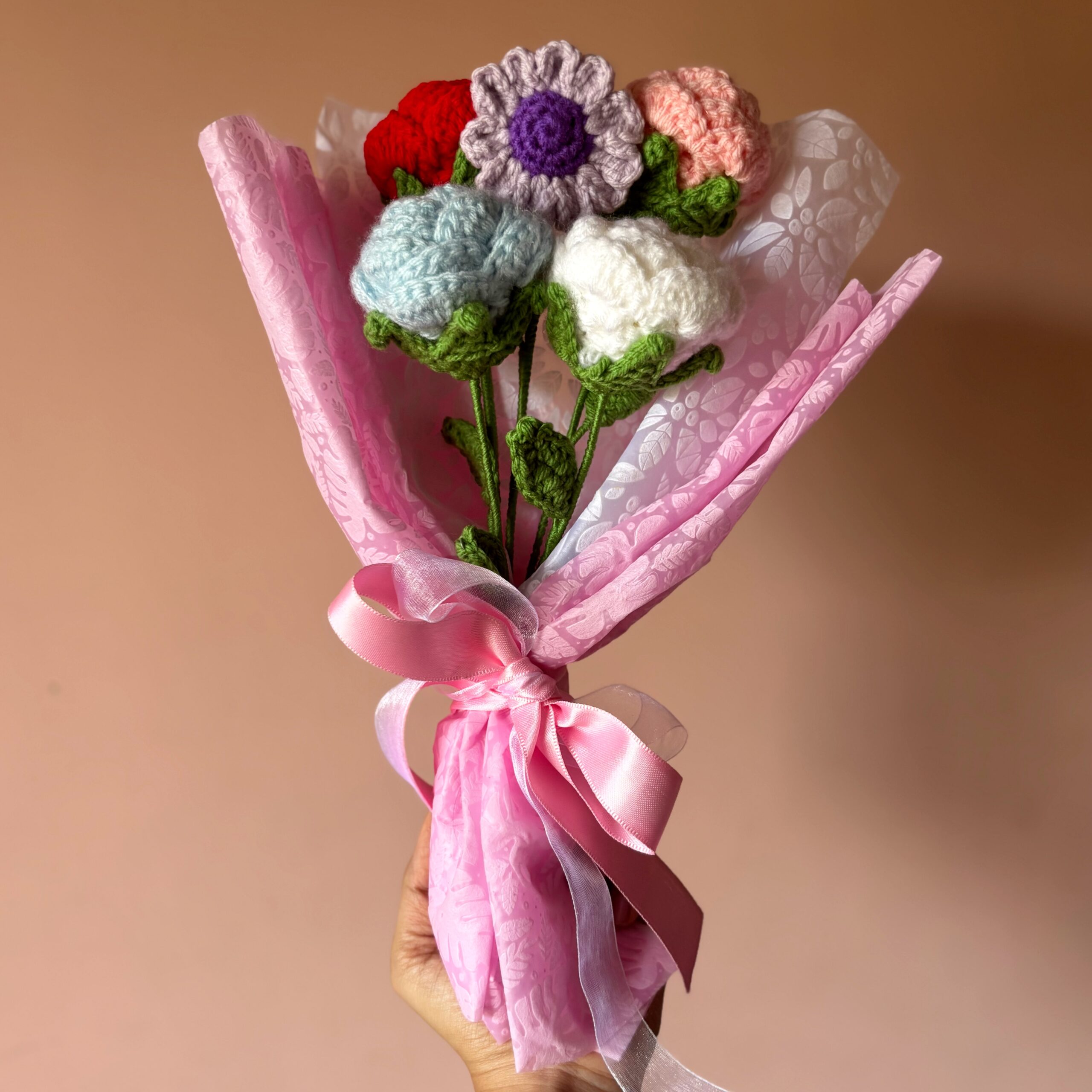 Rose Meadow Crochet Bouquet