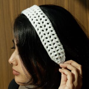 Soft Grid Crochet Hairband