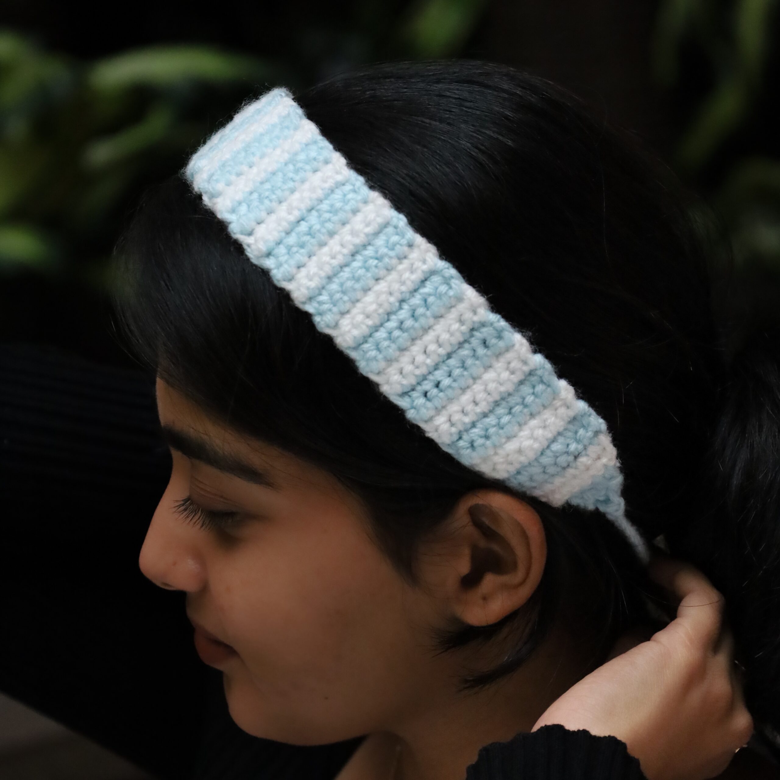 Twin Stripe Crochet Hairband