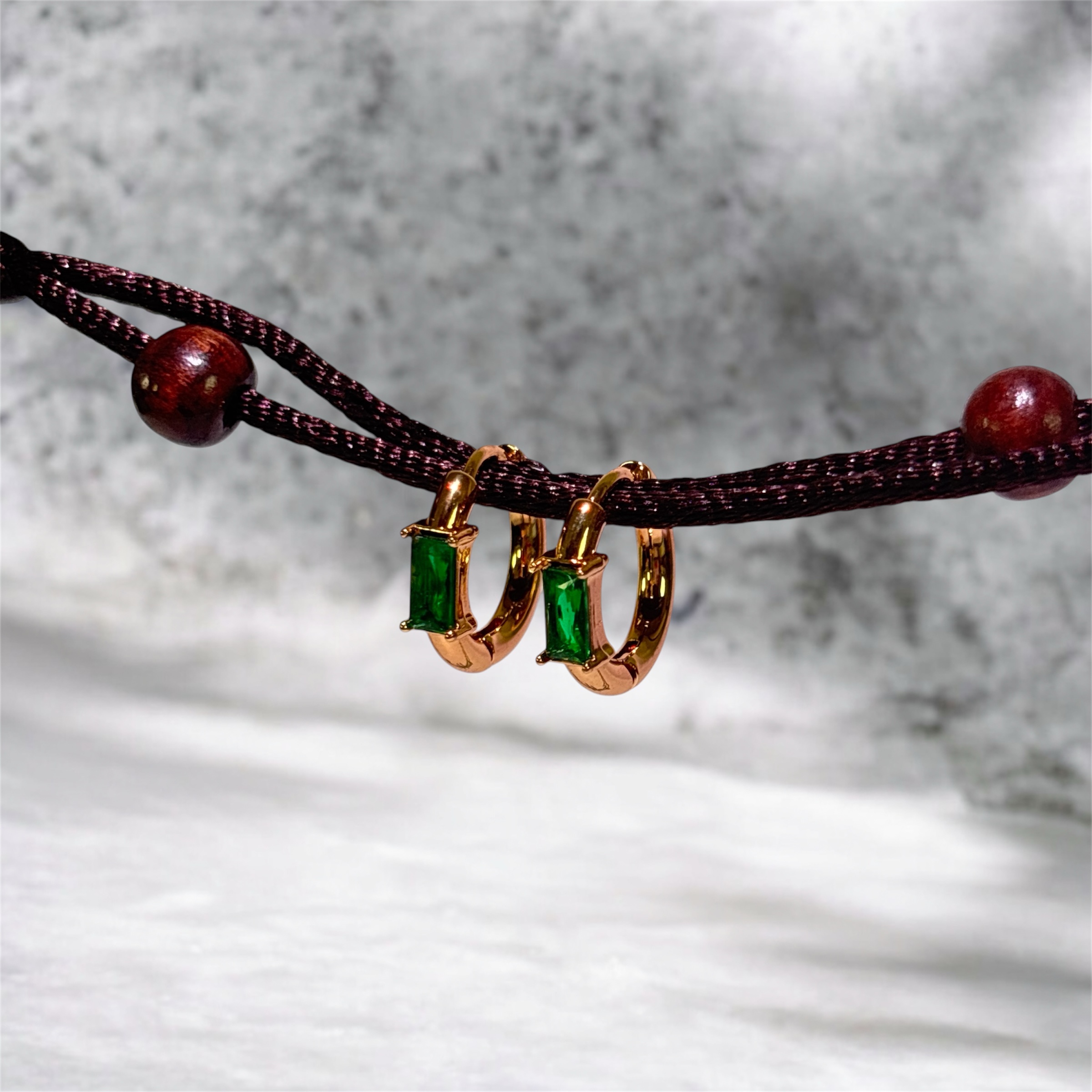 Emerald Bar Hoop