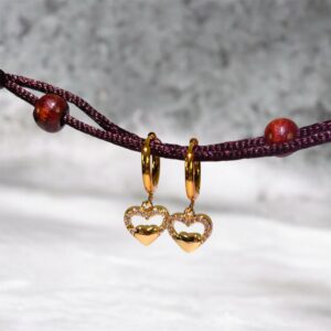 Eternal Heart Halo Drop Earrings