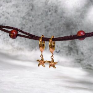 Celestial White Star Drop Earrings