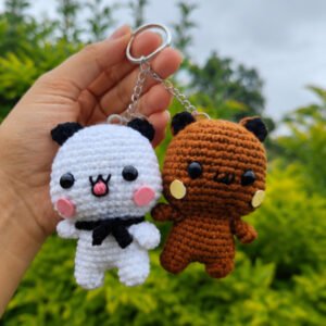 Dudu Bubu Couple Crochet Keychain