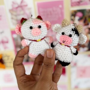 Cow keychain