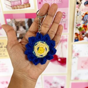 stary night sunflower keychain