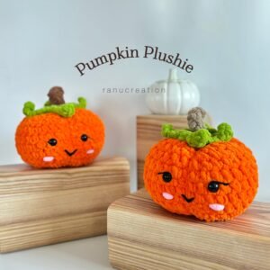 Pumpkin crochet plushie