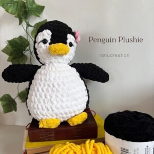 Big Penguin crochet plushie (black)